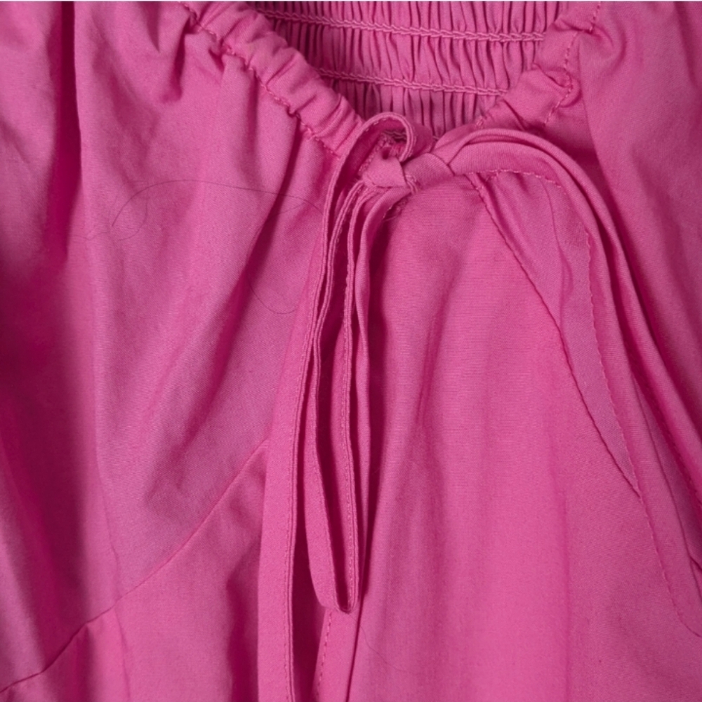 A New Day Pink Tiered babydoll Smocked Sundress with Pockets Plus Size XXL NWT - Picture 6 of 9